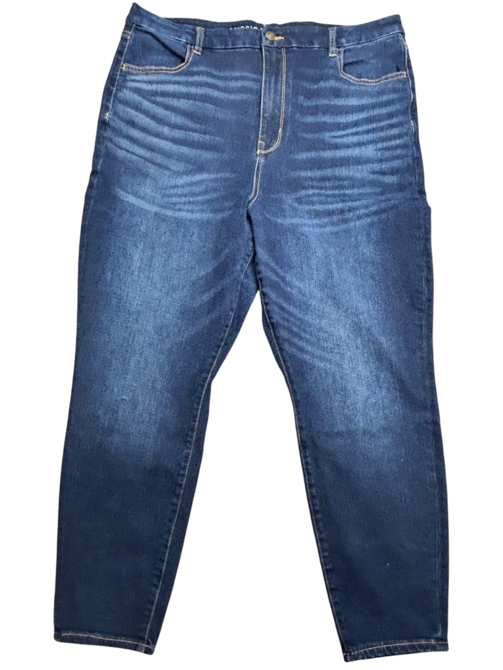American Eagle Curvy Highest Rise 4 Pocket Cropped Button Zip Close Jegging 18